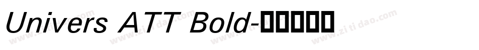 Univers ATT Bold字体转换